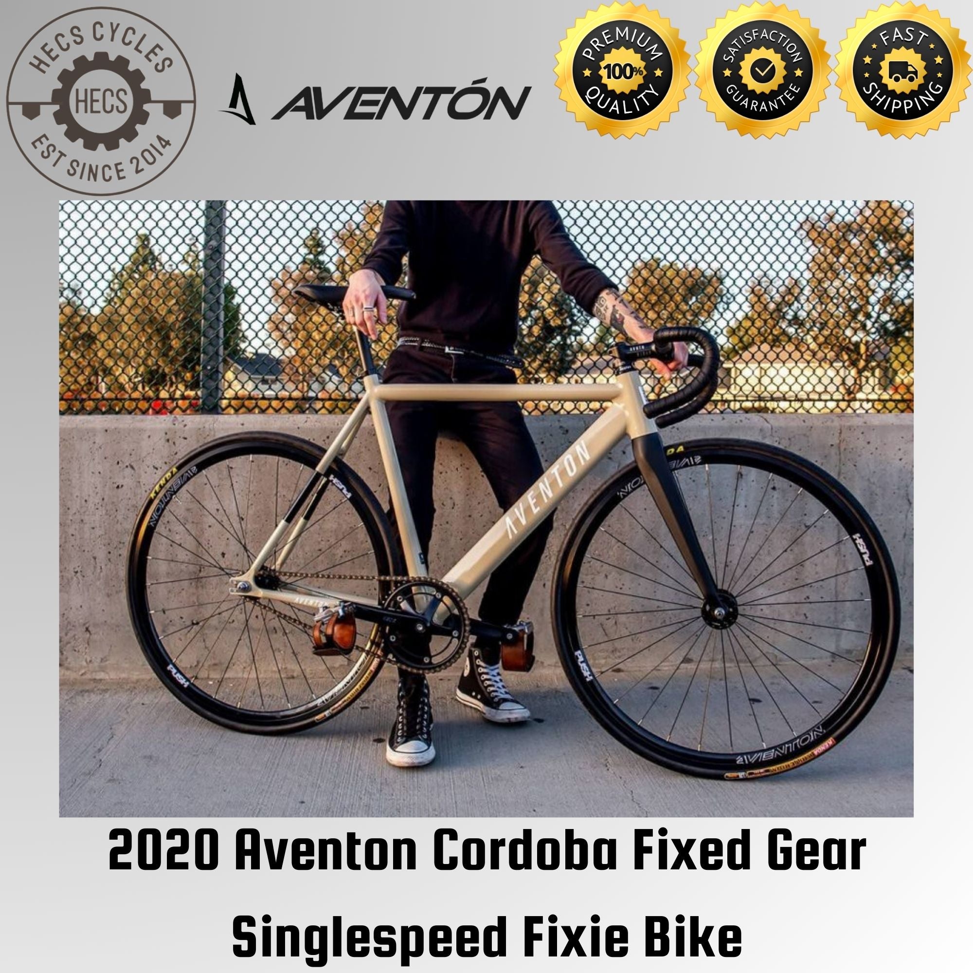 2020 Aventon Cordoba Fixed Gear Singlespeed Fixie Full Bike – HECS Cycles