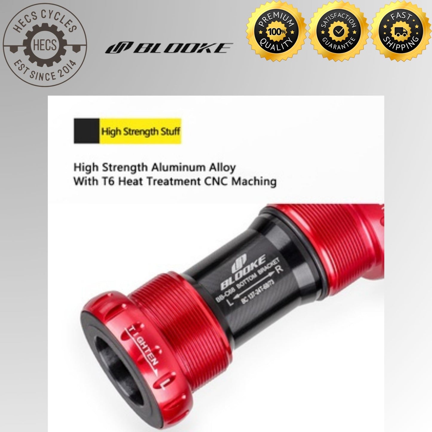 BLOOKE BB-68/73mm Aluminum MTB Sealed Ceramic Bottom Bracket