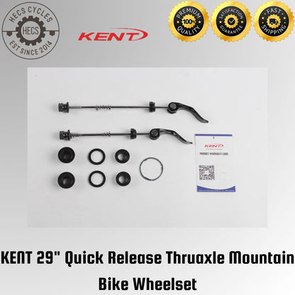 KENT 29" Quick Release Thruaxle Mountain Bike Wheelset