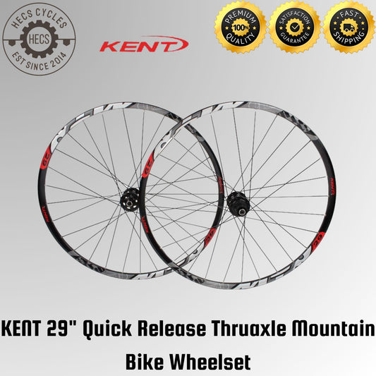 KENT 29" Quick Release Thruaxle Mountain Bike Wheelset