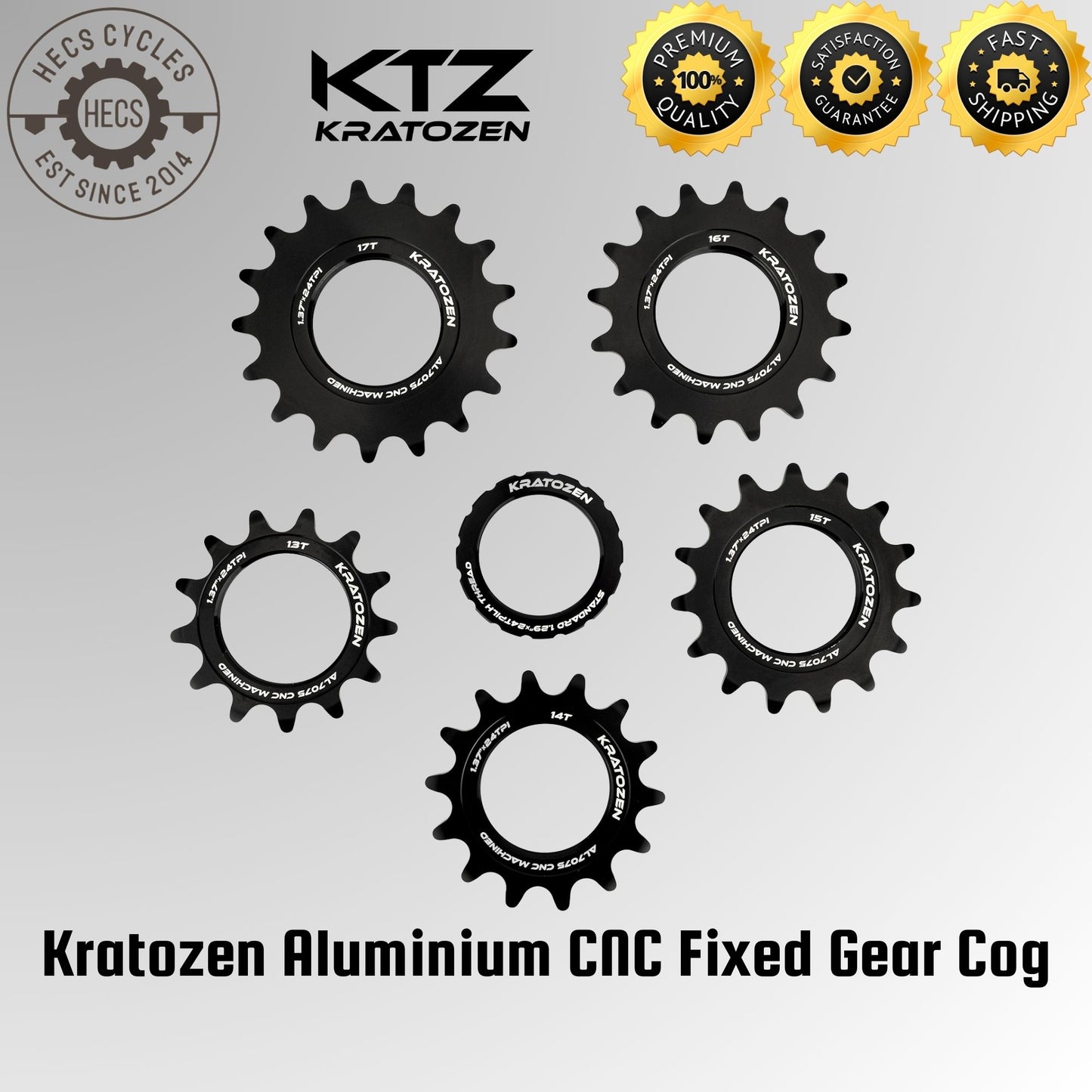 Kratozen Aluminium CNC Fixed Gear Cog