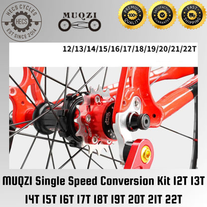 MUQZI Single Speed Conversion Kit 12T 13T 14T 15T 16T 17T 18T 19T 20T 21T 22T Single Speed Cassette One Speed Cog