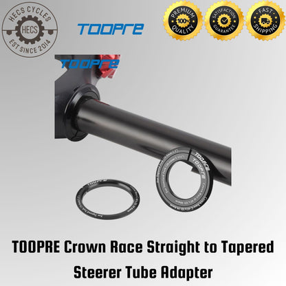 TOOPRE Crown Race Straight to Tapered Steerer Fork Tube Adapter