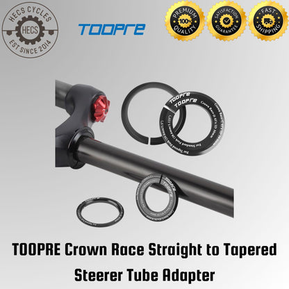 TOOPRE Crown Race Straight to Tapered Steerer Fork Tube Adapter