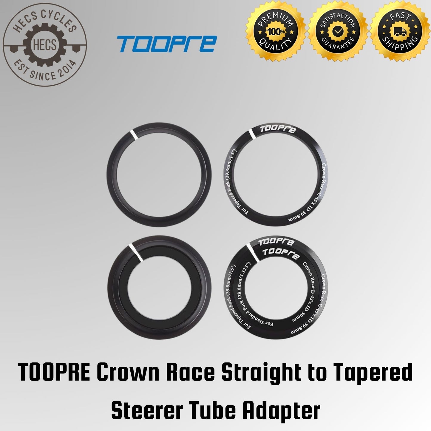 TOOPRE Crown Race Straight to Tapered Steerer Fork Tube Adapter