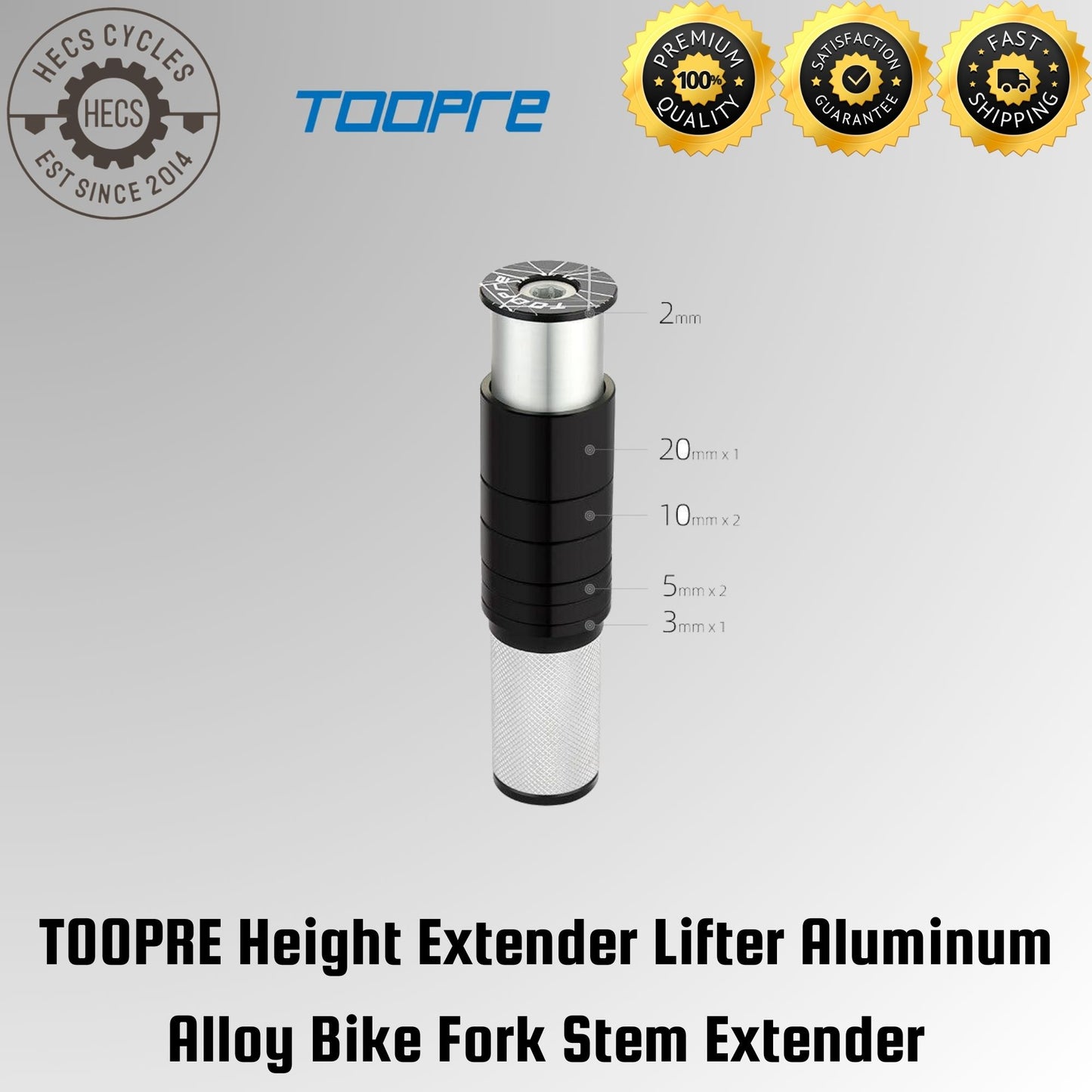 TOOPRE Height Extender Lifter Aluminum Alloy Bike Fork Stem Extender