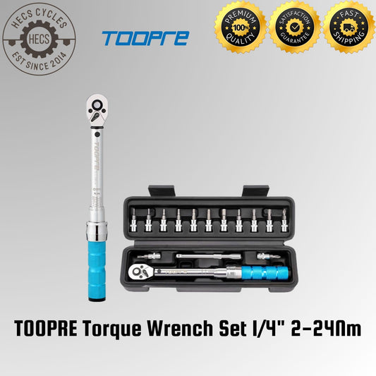 TOOPRE Torque Wrench Set 1/4" 2-24Nm